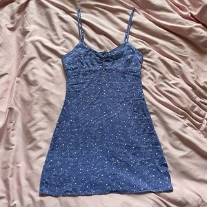 SOLD-OUT Kendall & Kylie Blue Star Print Cinch Shift Mini Dress